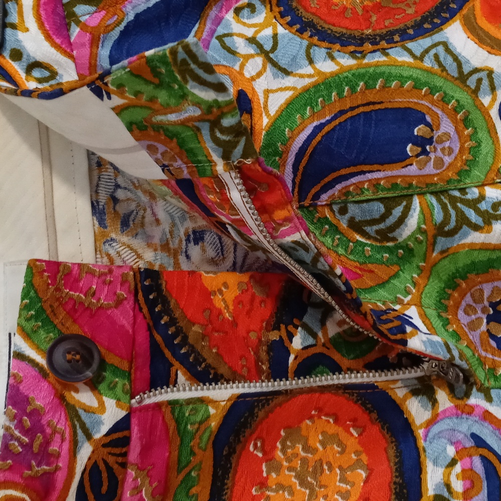 🧡Mr. Turk🧡 - Multicolor Paisley Print Jacquard Cotton Short - Picture 5 of 14
